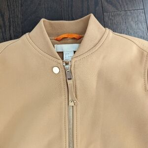 H&M Beige Full Zip Bomber Jacket